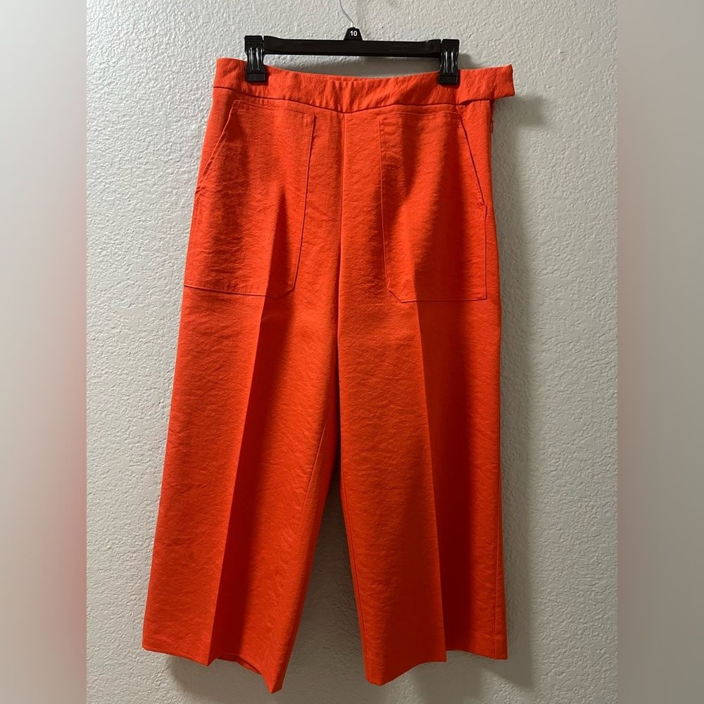 Vibrant Orange Wide Leg Women's Pants